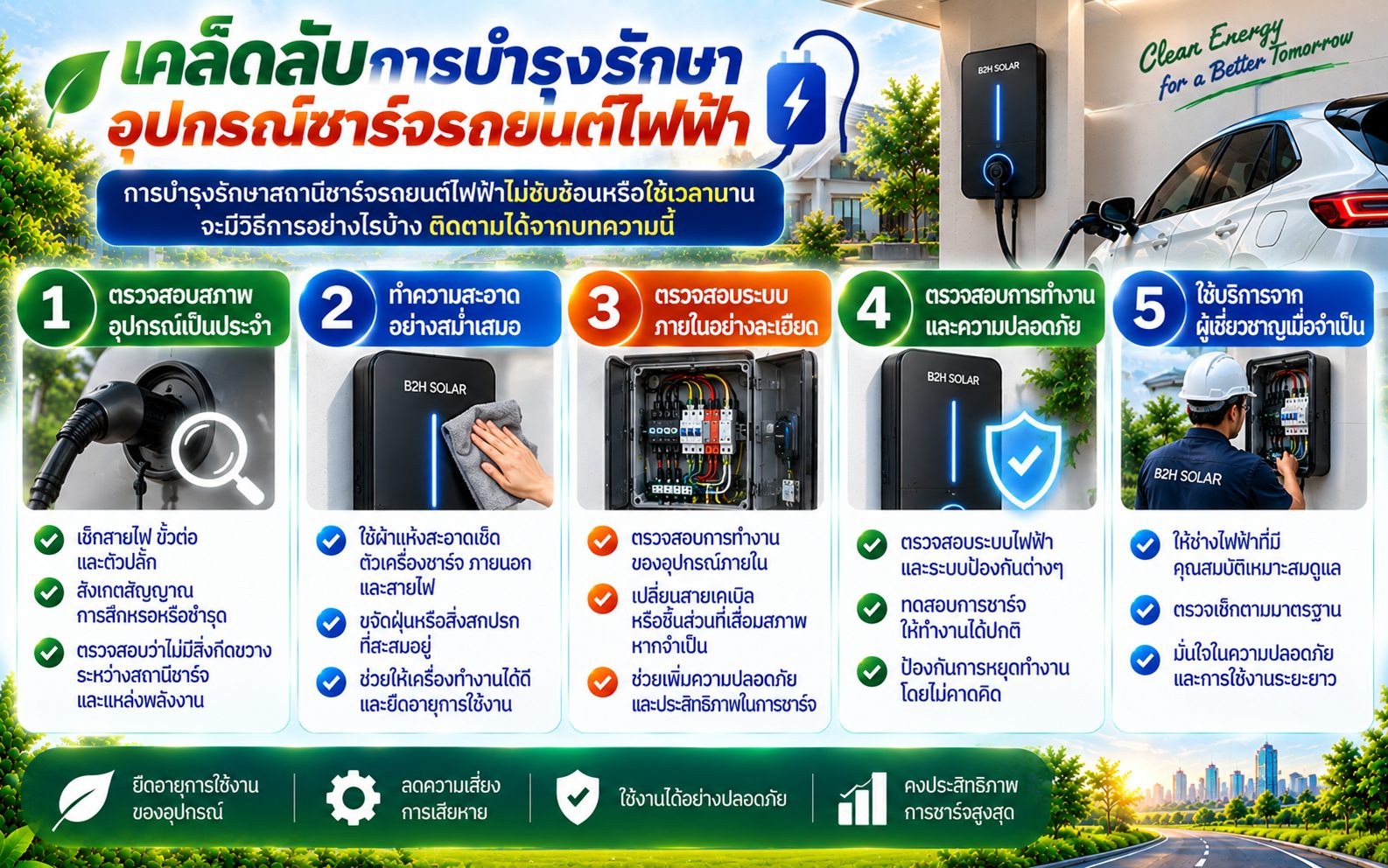 เคล็ดลับการบำรุงรักษาอุปกรณ์ชาร์จรถยนต์ไฟฟ้า