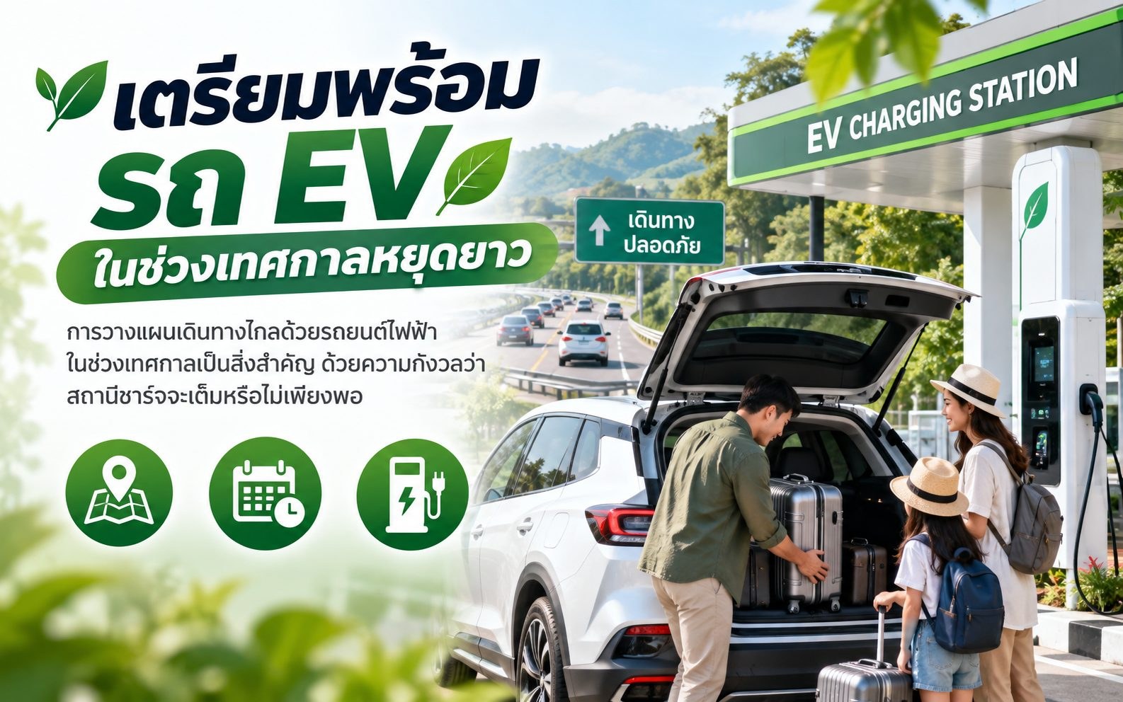 เตรียมพร้อม รถ EV ในช่วงเทศกาลหยุดยาว