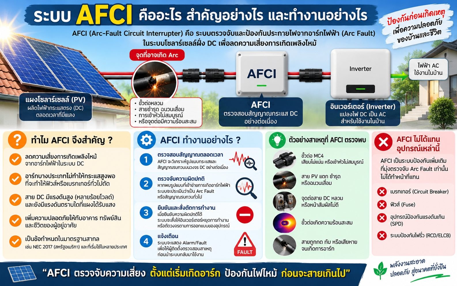 ระบบ AFCI สำคัญอย่างไร และทำงานอย่างไร
