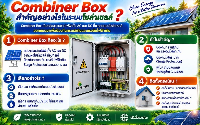Combiner Box สำคัญอย่างไรในระบบโซล่าเซลล์