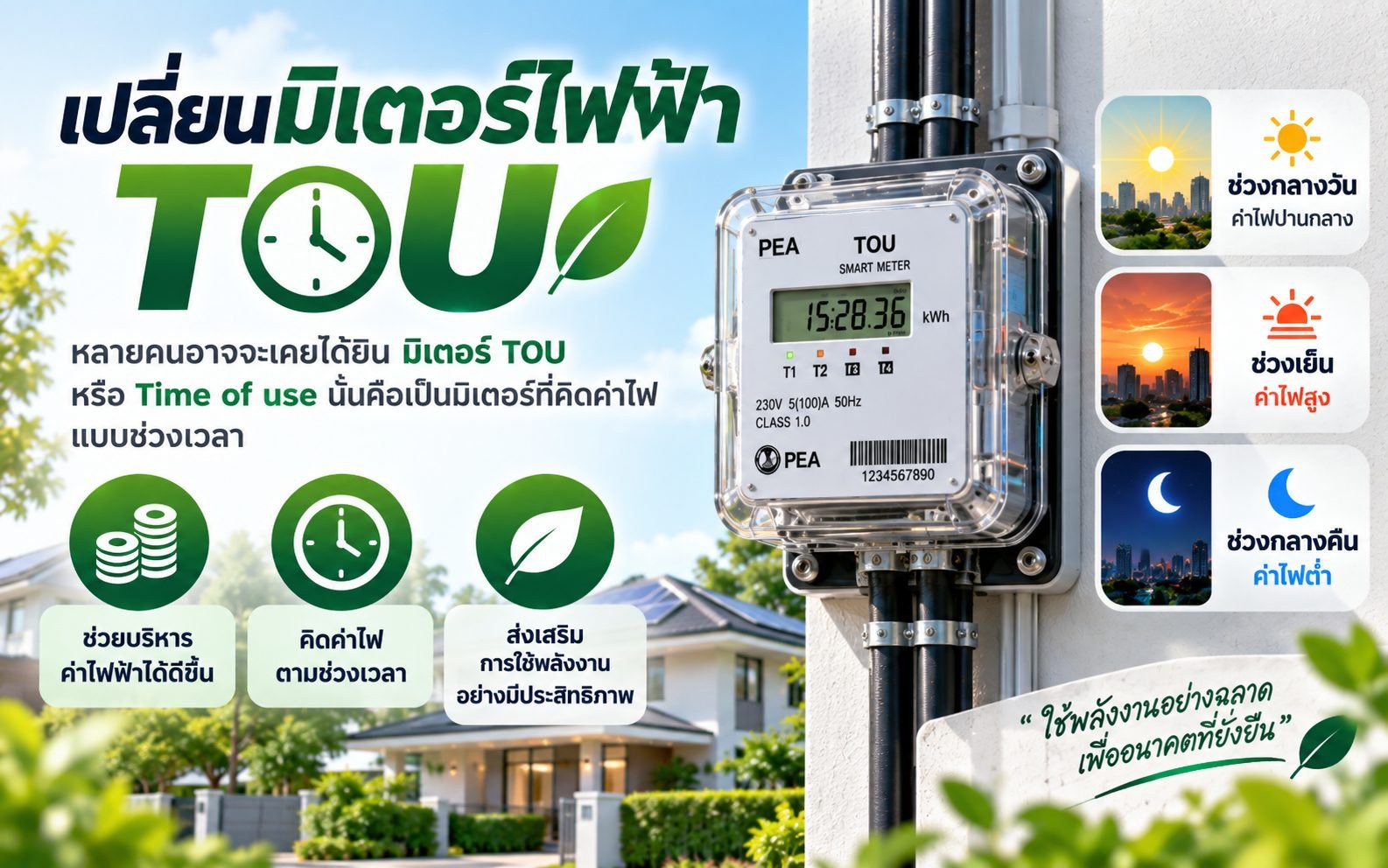 เปลี่ยนมิเตอร์ไฟฟ้า TOU