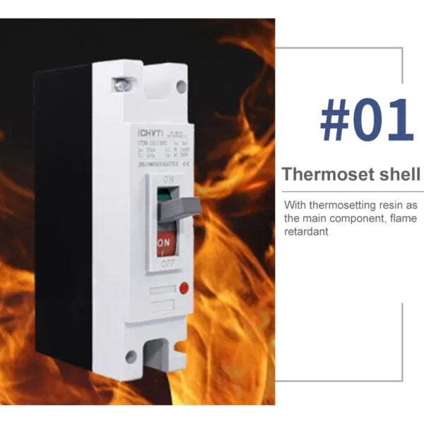 Dc 200 Amp Breaker Mccb 1P For Battery เซอร์กิตเบรกเกอร์ ป้องกันการโอเวอร์โหลดและไฟฟ้าลัดวงจร - Image 3