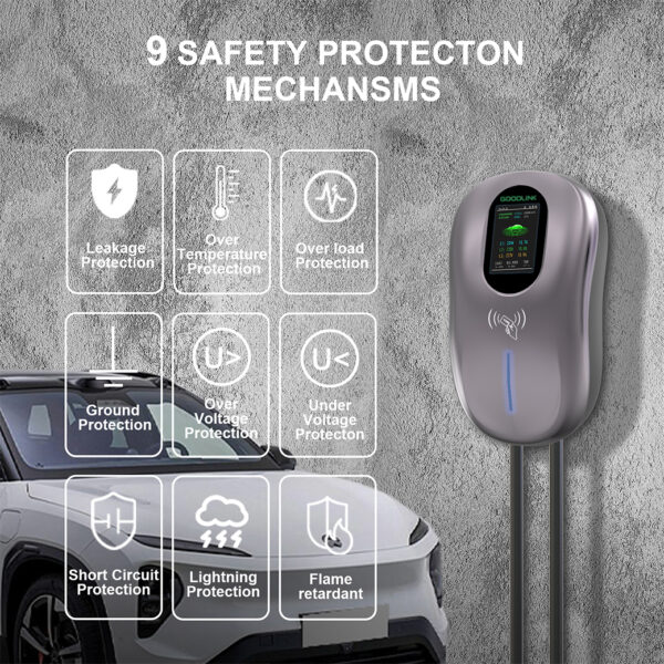 GOODLINK Wall Box EV Charger 7KW/11KW, Type 2 Fast Charging with RFID Card - Image 6