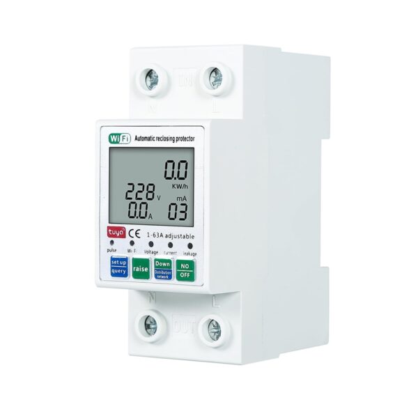 SMART CIRCUIT BREAKER มิเตอร์วัดพลังงาน ตัดวงจร ตรวจสอบแรงดันไฟฟ้ากระแสสลับ มี WIFI ดูค่าผ่านแอพได้ - Image 4