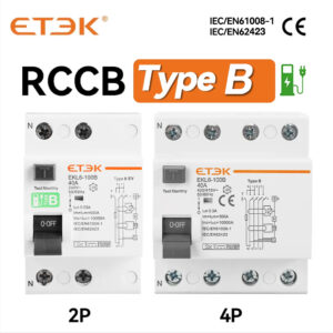 ETEK EKL6-100B 40A 30MA Type B Residual Current Circuit Breaker (RCCB)